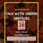 Talk with Career Services on October 28, 2021